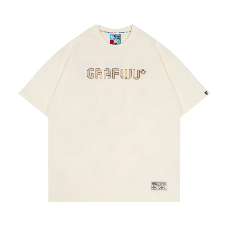 GRAF&WU Fold Paper Giraffe Printed Cotton T-shirt
