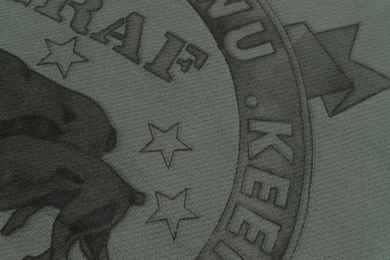 GRAF&WU Vintage Doberman Print Fleece Zip-Up Hoodie