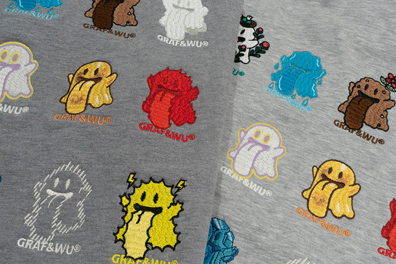 GRAF&WU Five Elements Origin 12 Elements Cute Ghosts Wool Hoodie