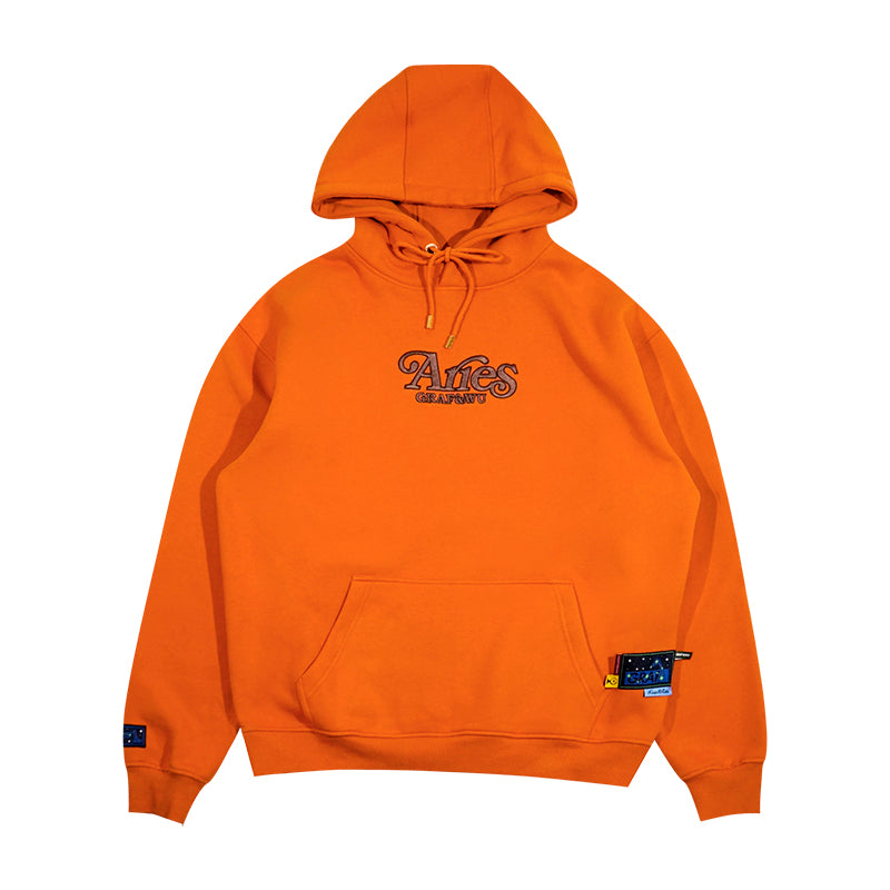 GRAF&WU 12 Constellation Rap Lyrics Embroidery Print Hoodie