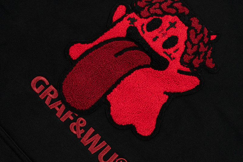 GRAF&WU New School Rapper BooGhost Design Fleece Hoodie