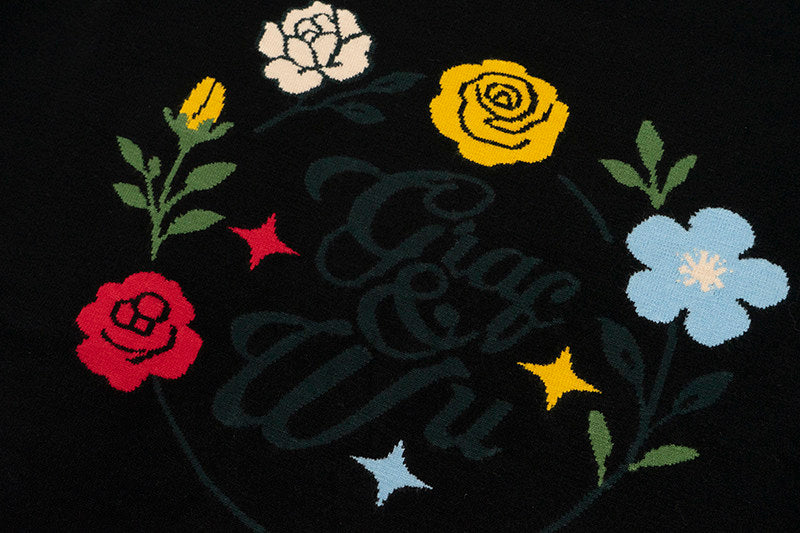 GRAF&WU Floral Wreath Art Pattern Luxury Knit Streetwear Tee