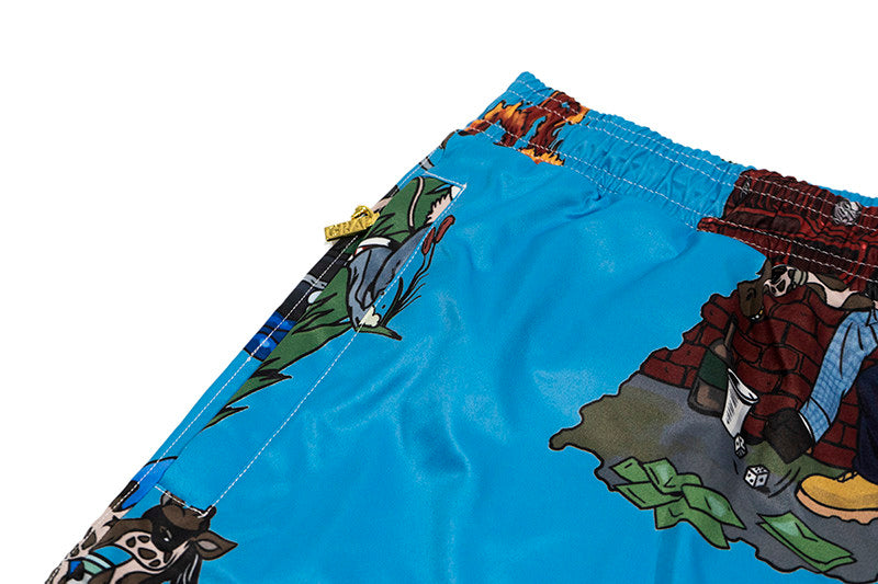 GRAF&WU Street Activity Style Giraffe Pattern Vacation Beach Shorts