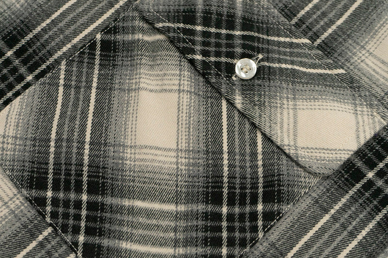 GRAF&WU Duck Hunting Mini Embroidered Plaid Loose Shirts