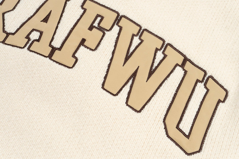 GRAF&WU Arc Logo Chenille Knit Hoodie - Premium Streetwear