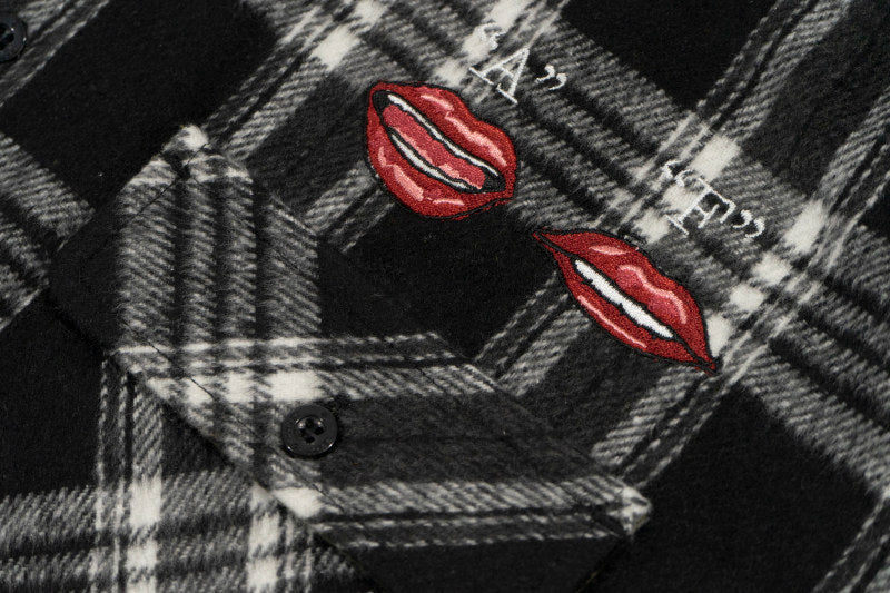 GRAF&WU LipSycn Streetwear Plaid West Coast Brushed Shirt