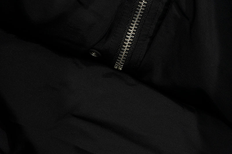 GRAF&WU Metal AK47 Angel Deer Logo PU Leather Collar Down Jacket