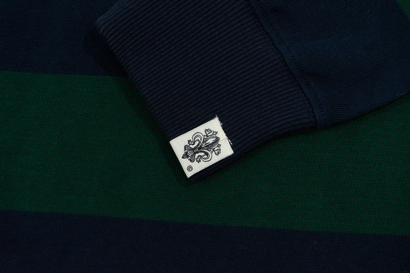 GRAF&WU Striped Polo Collar Rugby Style Design Long Sleeves Shirt