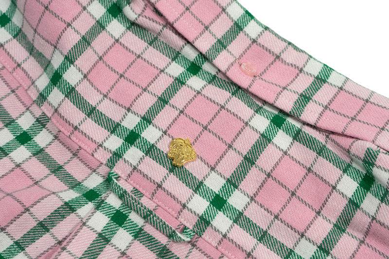 GRAF&WU Brand Giraffe Embroidery Plaid Loose Thin Shirt