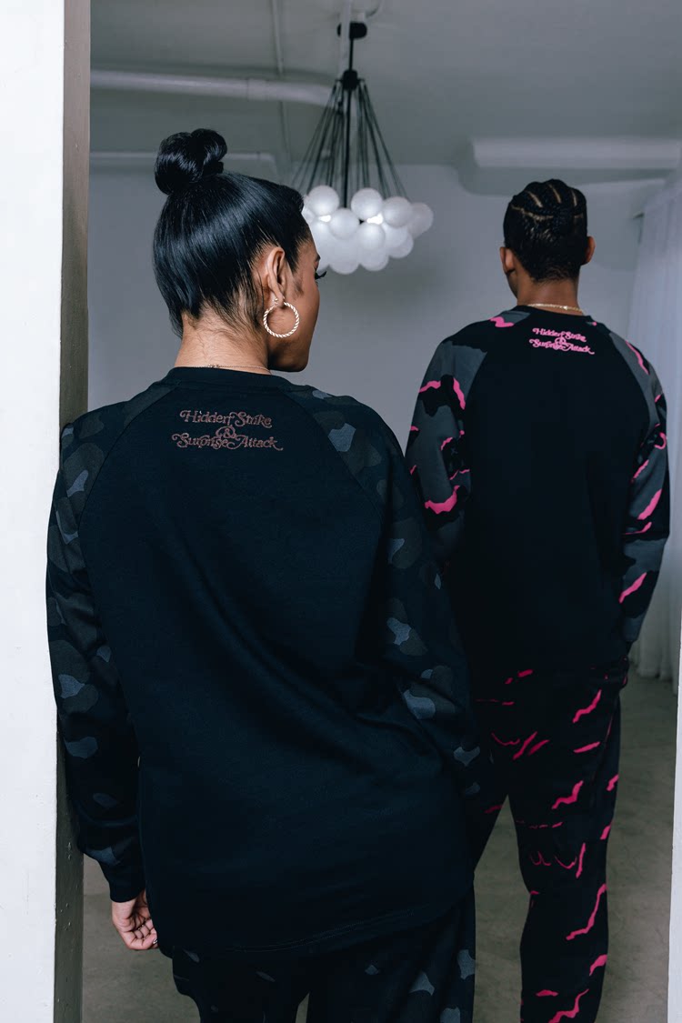 GRAF&WU Hidden Attack Camouflage Loose Raglan Long-Sleeve T-Shirt