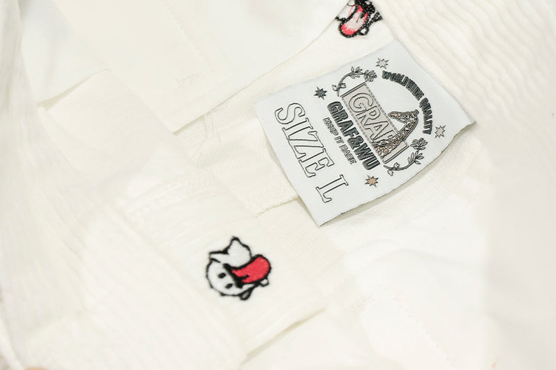 GRAF&WU Mini OG Cute Ghost Embroidered Corduroy Workwear Pants - Premium Streetwear