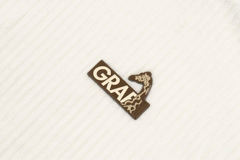 GRAF&WU Corduroy Letter embroidery Polo Shirt