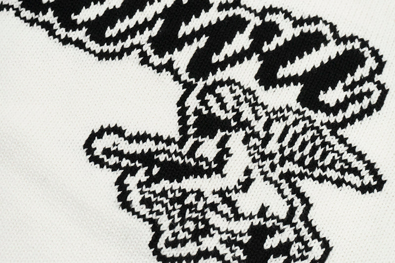 GRAF&WU Letter AK47 Little Angel Knitted Warm Sweater