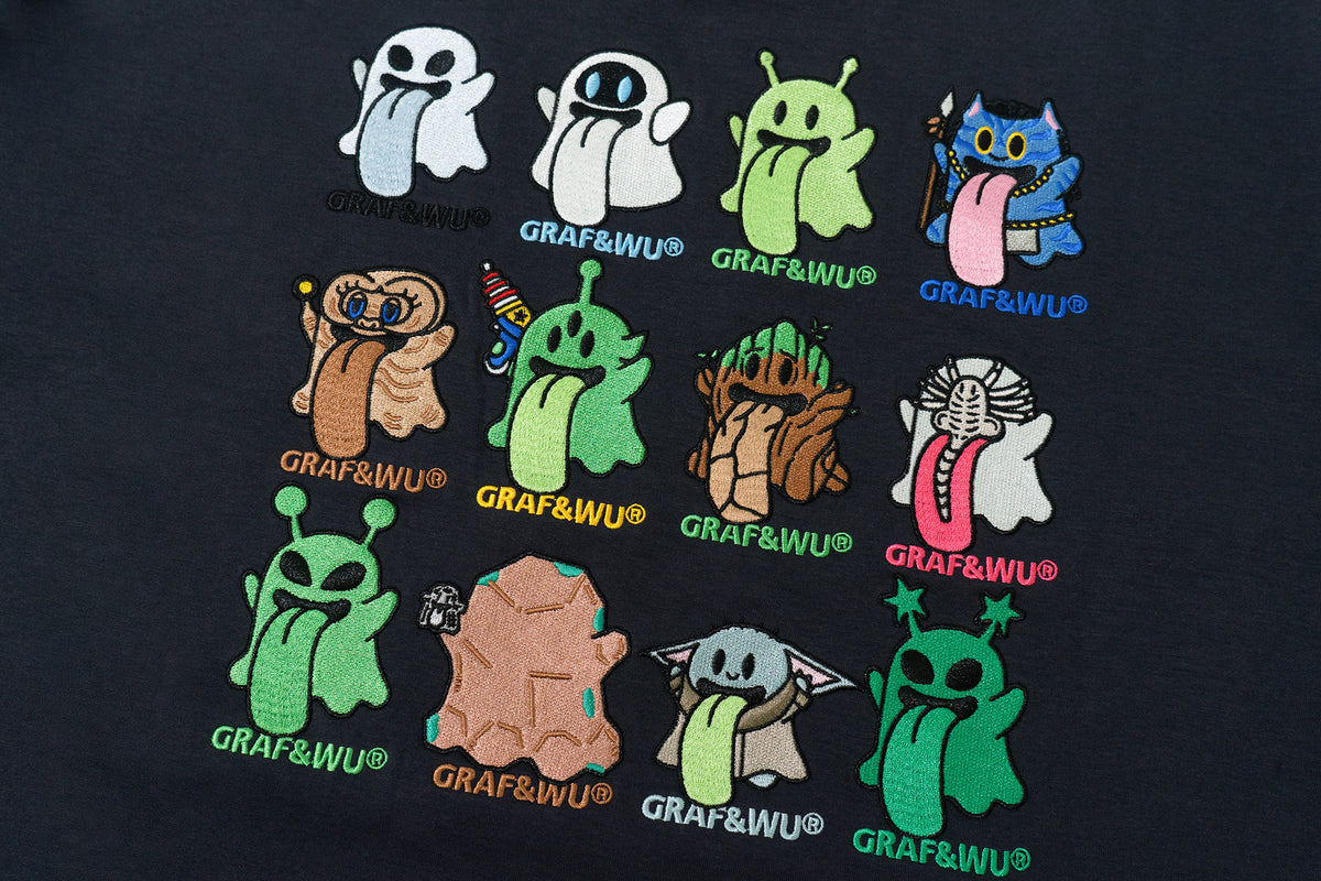 GRAF&WU 12 Alien Booghost Embroidered Long Sleeve