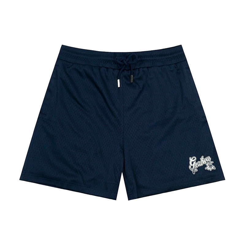 GRAF&WU Shorts Letter AK47 Angel Shorts Double Mesh Comfortable Sports Shorts Men's Casual Shorts