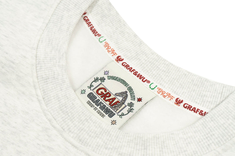 GRAF&WU Lips Say GRAF Lip-sync Embroidery Hoodie Cozy Sweatshirt