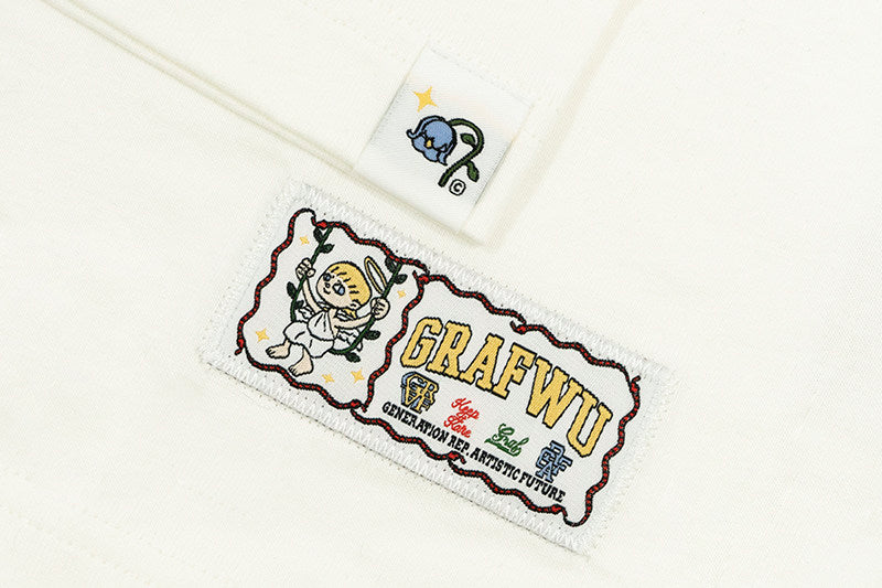 GRAF&WU Simple Letter Graphic Cotton T-shirt