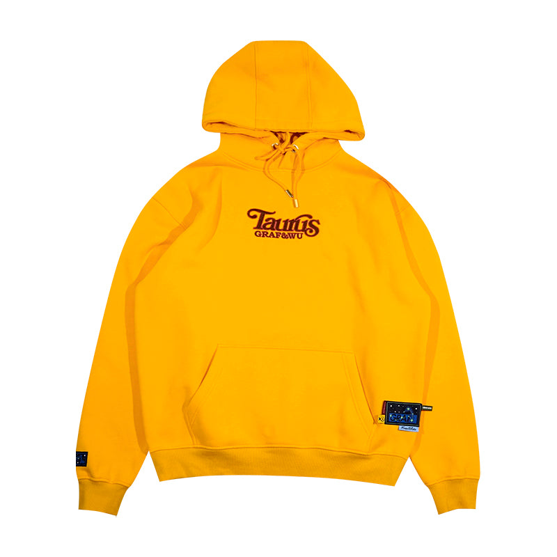 GRAF&WU 12 Constellation Rap Lyrics Embroidery Print Hoodie