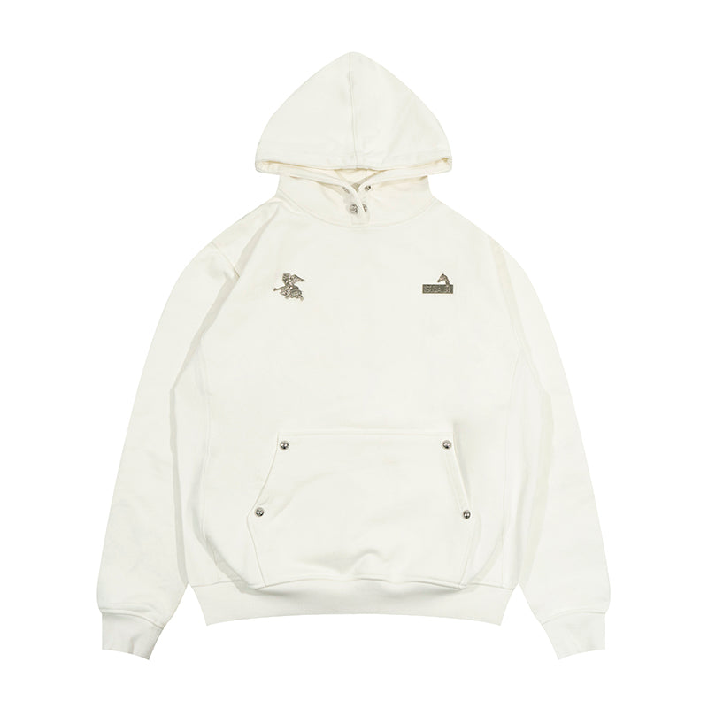 GRAF&WU Metal Buckle Street Loose Deer Angel Sweatshirt Hoodie