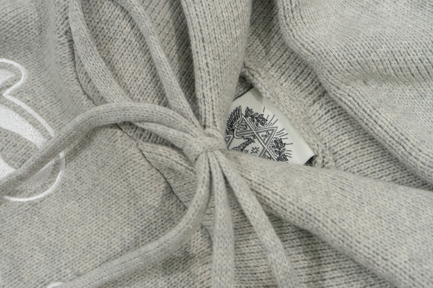 GRAF&WU Trust In Graf Embroidered AK47 Angel Knitted Hoodie Sweater