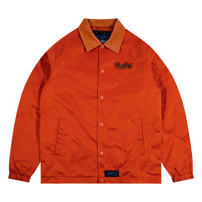 GRAF&WU 12 Signs Hip-hop Lyrics Embroidery Print Windproof Coach Jacket