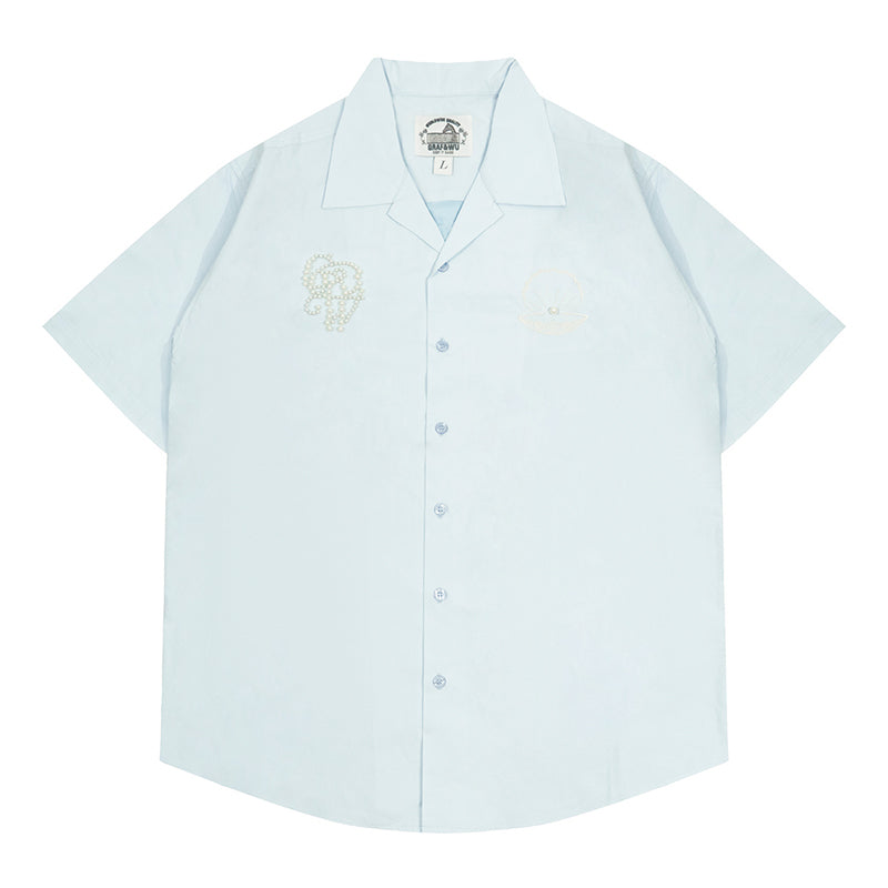GRAFWU GW Brand Logo Pearl Luxury Polo Shirts