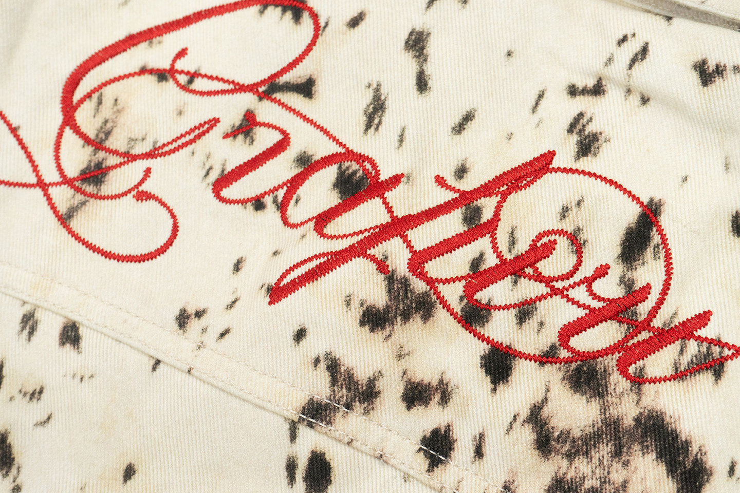 GRAF&WU Snow Leopard Print Lobster Button Short Jacket