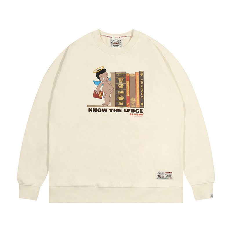 GRAF&WU EricB&Rakim Knowledge Book Angel Graphic Fleece Hoodie Sweatshirt
