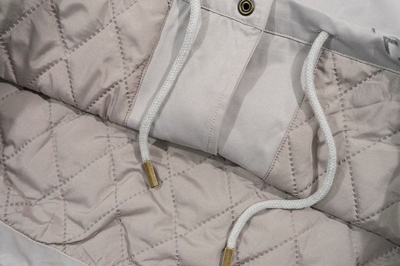 GRAF&WU Floral Giraffe Goddess Blessing Cotton Padded Coach Jacket