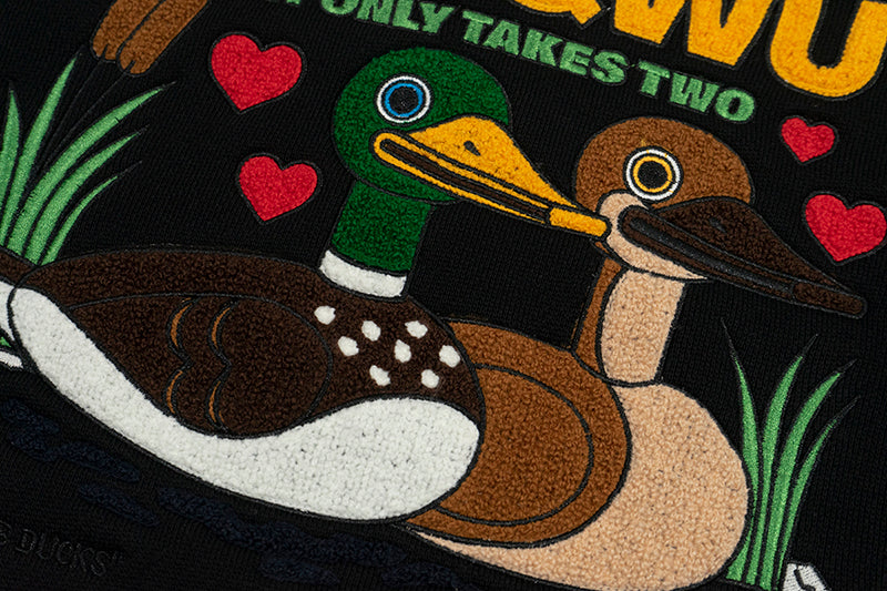 GRAF&WU Wild Duck In Love Fleece Zip-up Hoodie