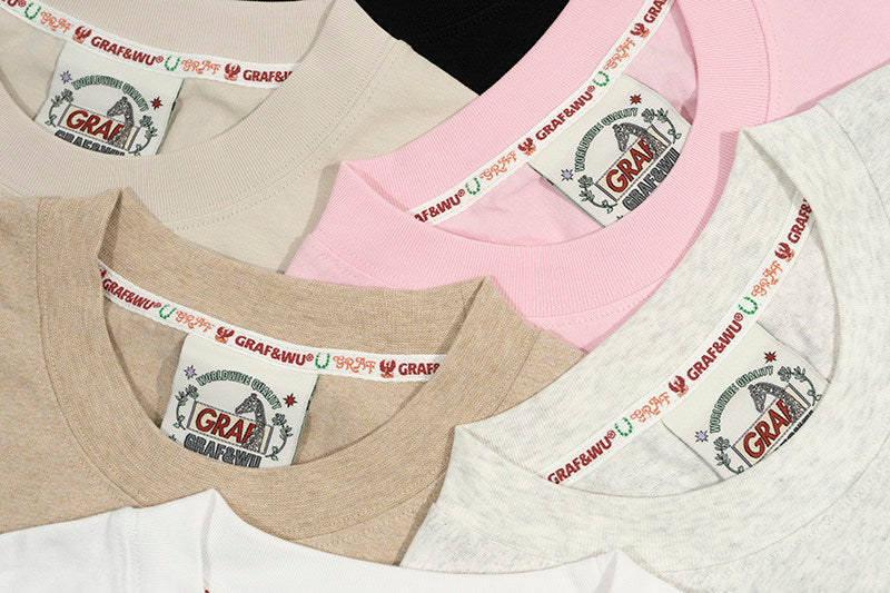 GRAF&WU Daily Curved Letter Print Base Long-Sleeve T-Shirt