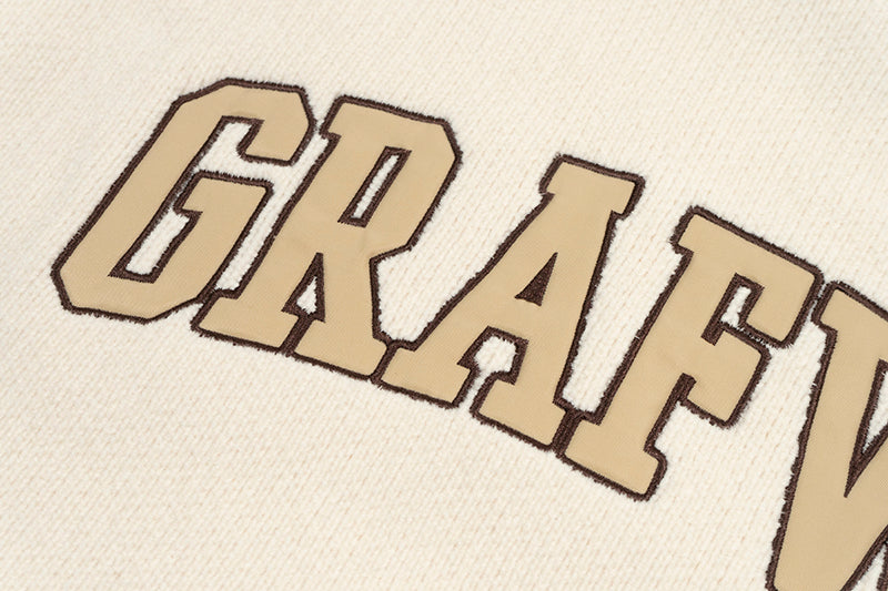 GRAF&WU Arc Logo Chenille Knit Hoodie - Premium Streetwear