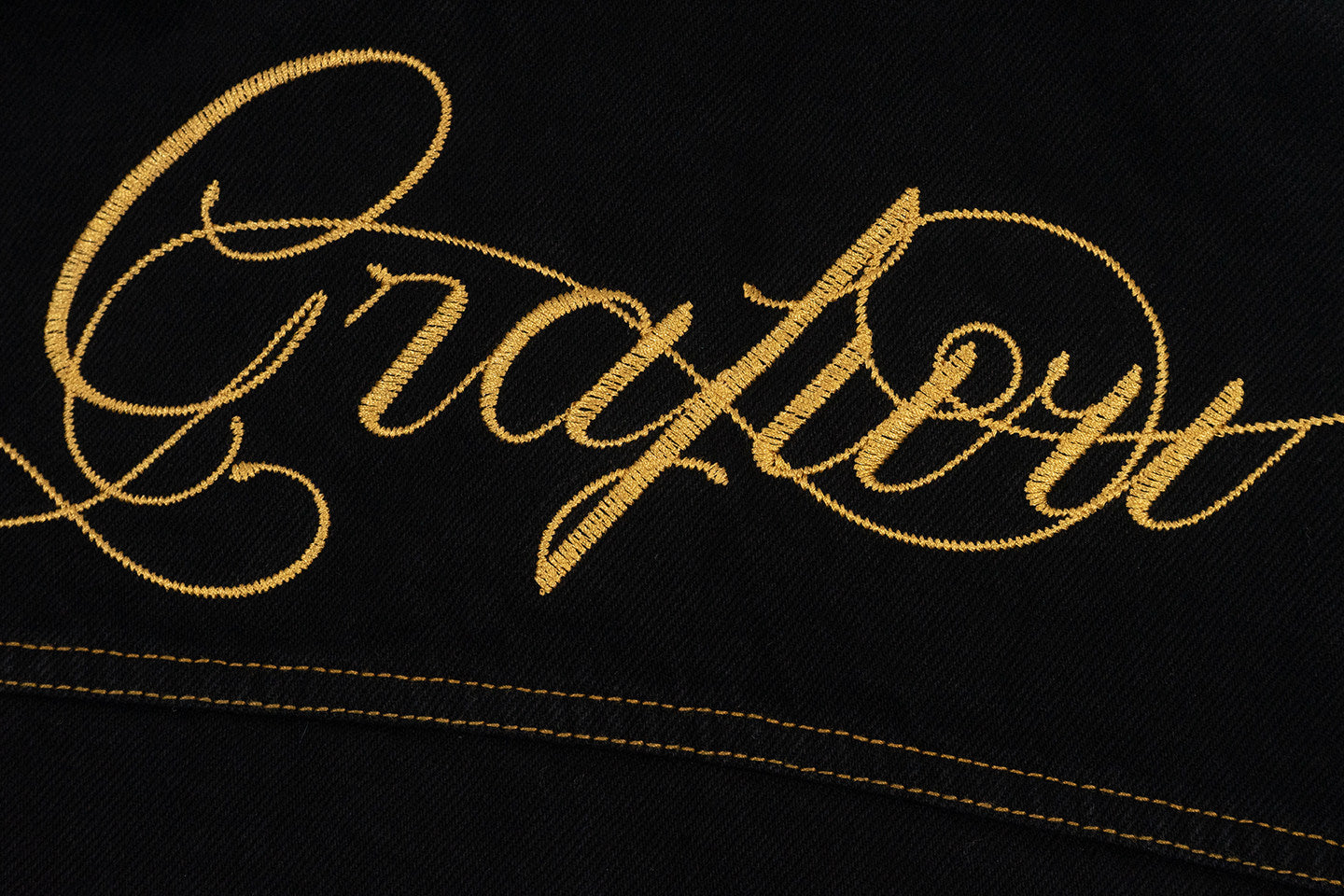 GRAF&WU Letter Embroidery Fashion Lobster Button Design Casual Jacket