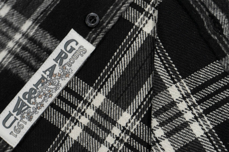 GRAF&WU LipSycn Streetwear Plaid West Coast Brushed Shirt