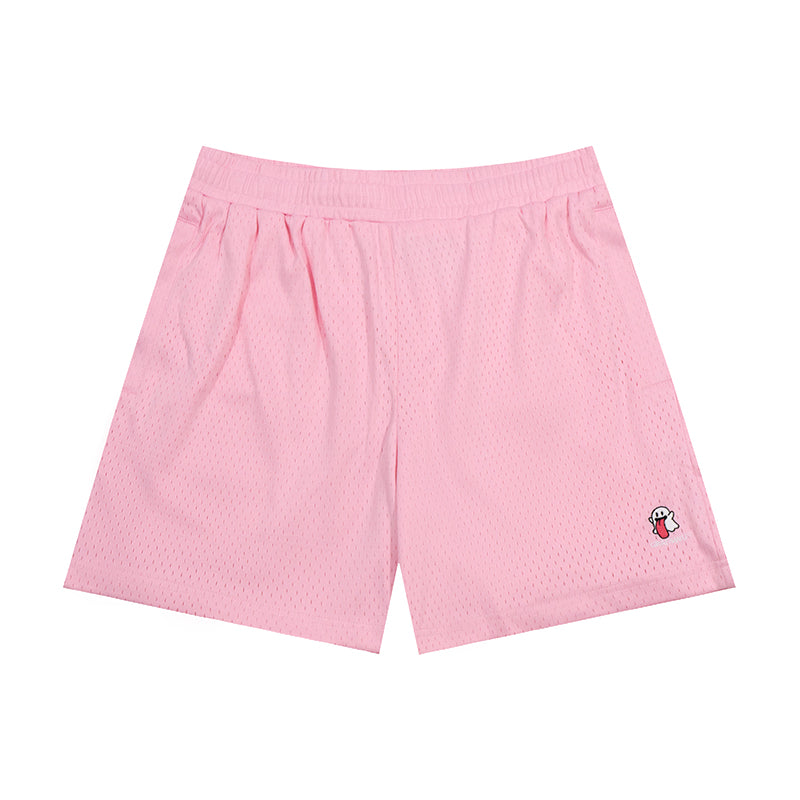 GRAFWU OG Cute Ghost Loose Mesh Sports Shorts