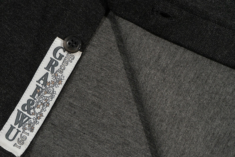 GRAF&WU Cashmere Solid Embroidered Small Logo Street Gentleman's Shirt