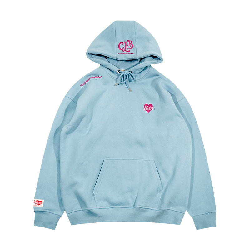 GRAF&WU Certified Lover Baby Embroidered Loose Fleece Hoodie