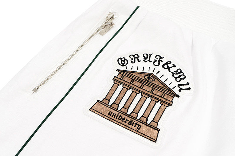 GRAF&WU Giraffe University Knowledge Power Embroidered Badge Shorts