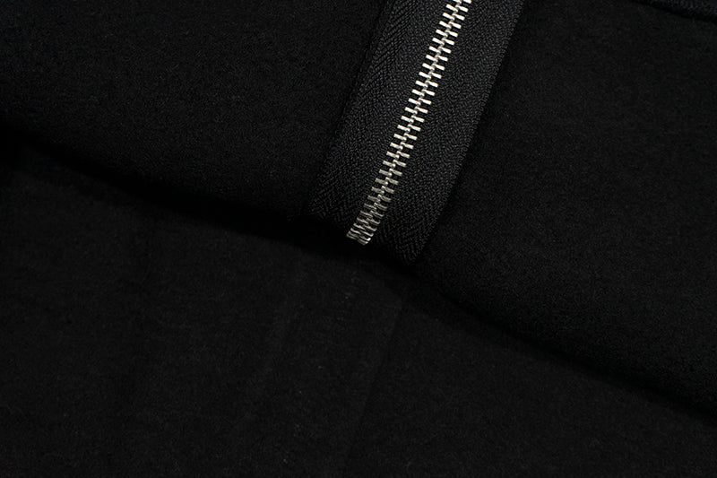 GRAF&WU Sweet Anatomy Cute Ghost Velcro Zip up Boxy Hoodie