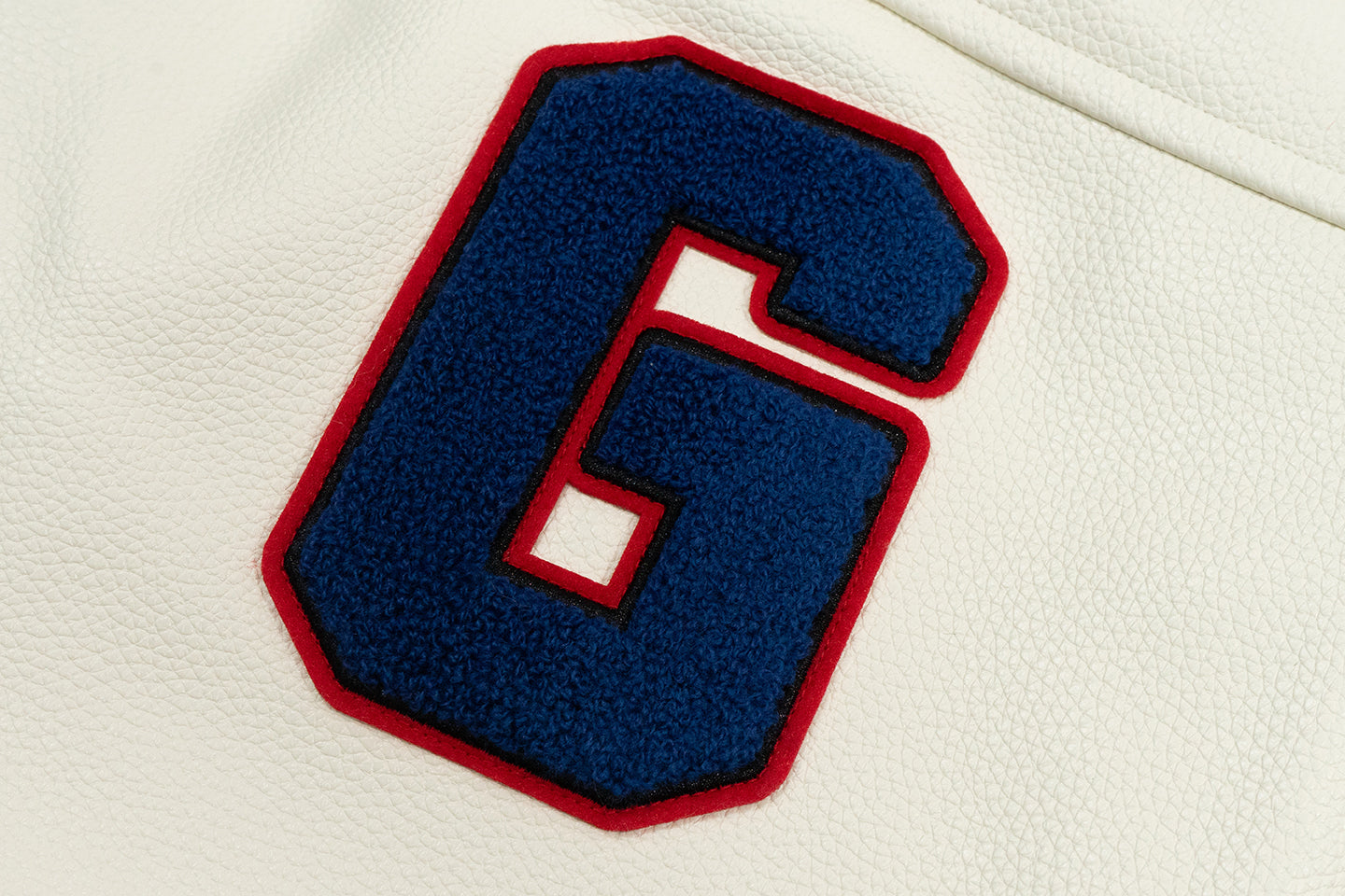 GRAF&WU Sleep Cow Cat Graphic University Leather Sleeve Varsity Jacket