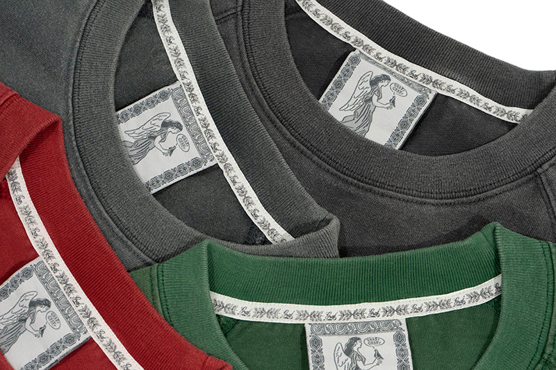 GRAF&WU Keep It Rare Hustle Hard Slogan Vintage Long-sleeve Shirt