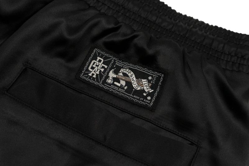 GRAFWU AK47 Angel Acetate Satin Shorts