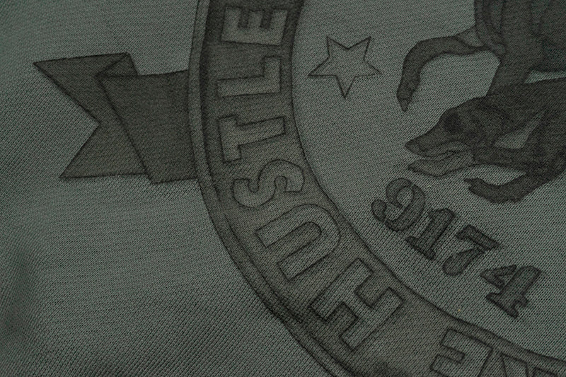 GRAF&WU Vintage Doberman Print Fleece Zip-Up Hoodie