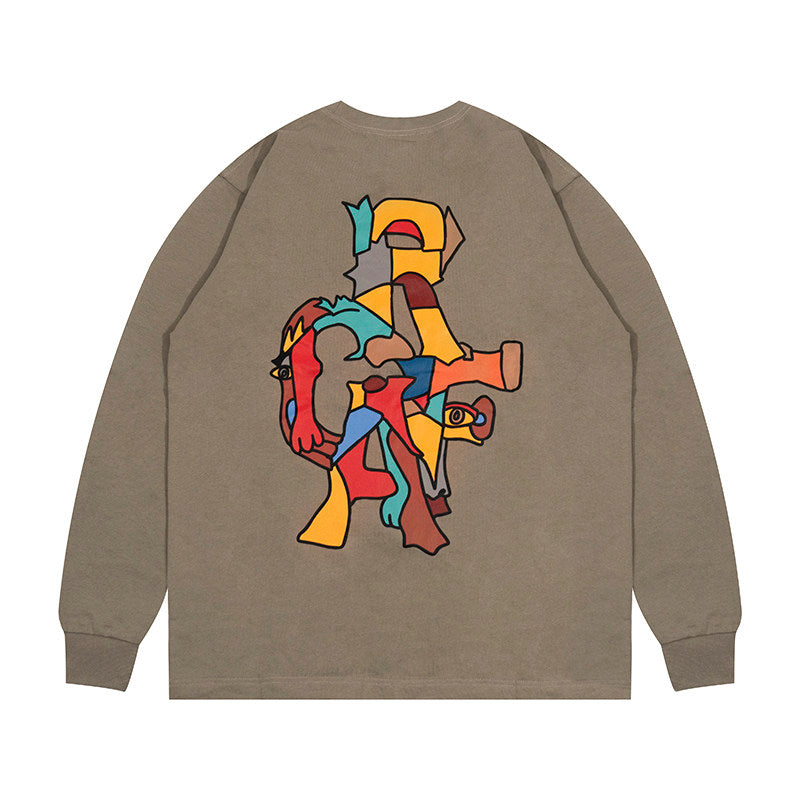 GRAF&WU Tribute Artist Picasso Abstract Long Sleeve T-shirt