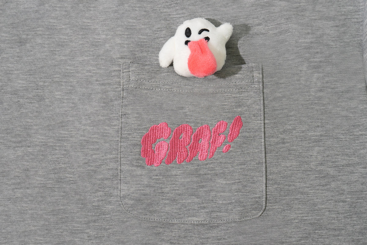 GRAF&WU Pocket Plush Doll Giraffe Angel Cute Ghost Characters Design T-Shirt
