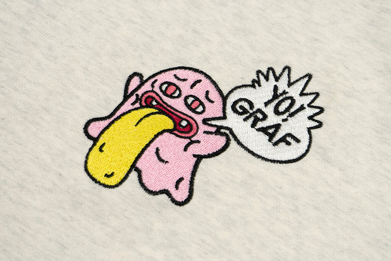 GRAF&WU New School 12 Rap Ghost Embroidered Hoodie