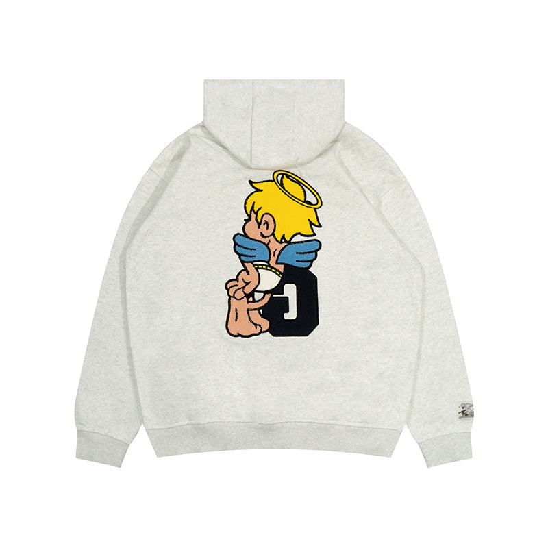 GRAF&WU Angel G Devil W Towel Embroidery Hoodie