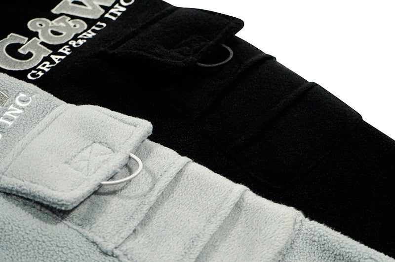 GRAF&WU Fashion Embroidery Design Fleece Cargo Pants