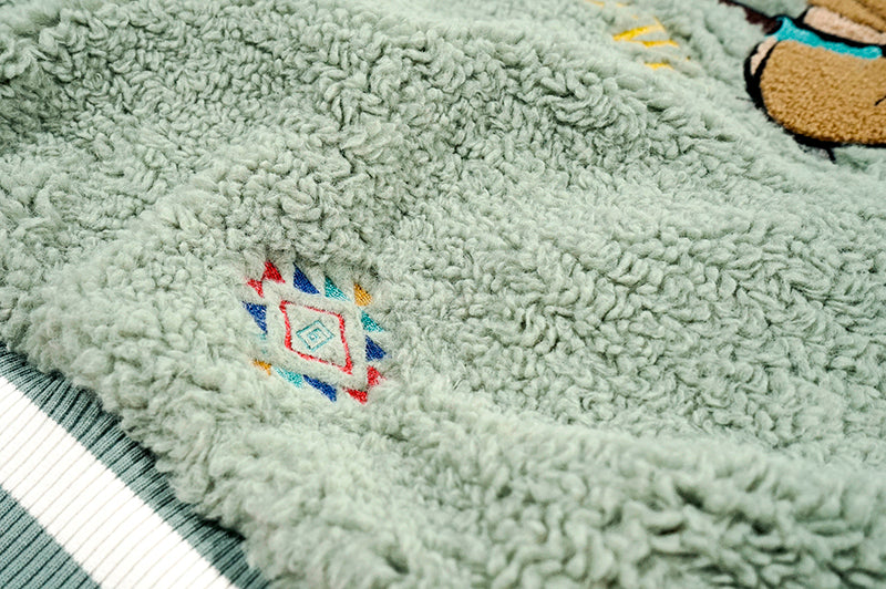 GRAF&WU Vintage Archery Angel Deer Totem Fleece Jacket