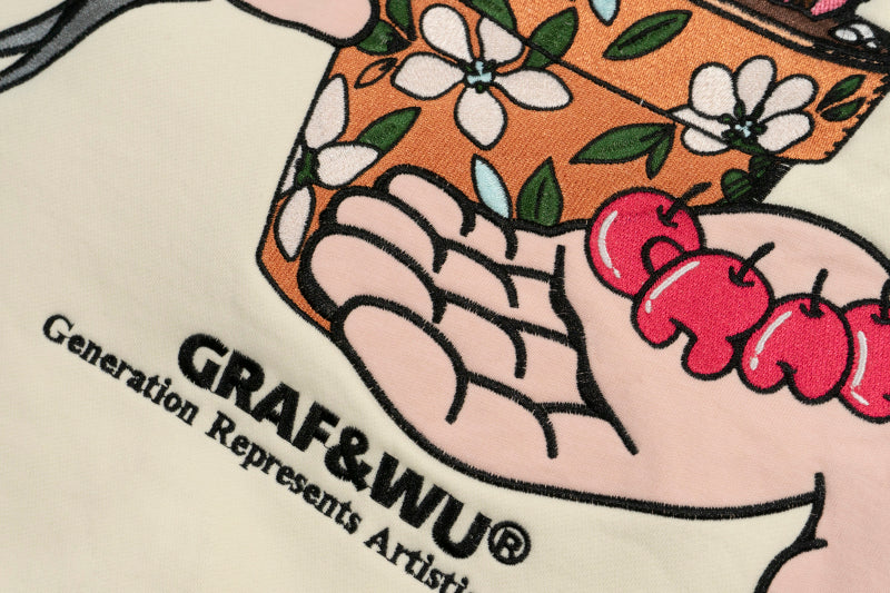 GRAF&WU Brain Potted Plant Hoodie Harvests Creative Fruits Sweatshirt